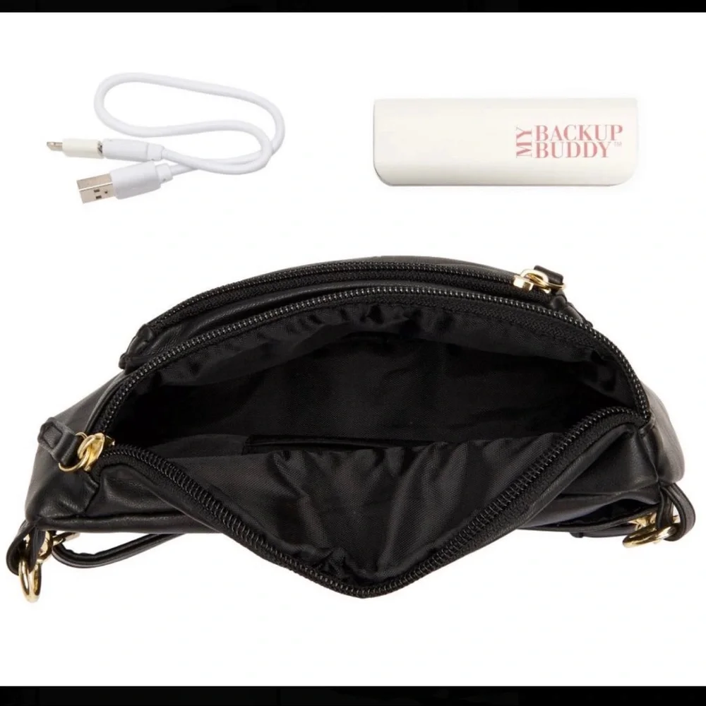 Mundi Connie Black Quilted Crossbody - Picture 2 of 12